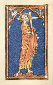 St. Peter, aus dem Oscott Psalter, um 1270 von English School