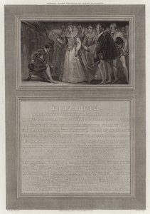 Admiral Drake von Königin Elizabeth zum Ritter geschlagen von English School