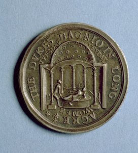 Eintrittskarte zum Dukes Bagnio in Long Acre, ca. 1680 (Metall)