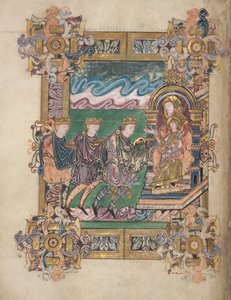 Anbetung der Heiligen Drei Könige, aus dem Benediktional von St. Aethelwold, 971-984