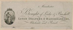 Werbung für Gekauft bei Locke & Bushell, Manchester von English School