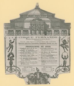 Werbung für Cirque Fernando von English School