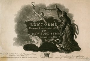 Werbung für Edward D Orme, Druckverkäufer und Bilderrahmer von English School