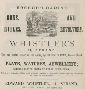 Anzeige für Edward Whistler, 11 Strand, London von English School