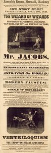 Anzeige für Mr. Jacobs, Magier und Bauchredner