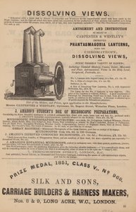 Werbung für Phantasmagoria-Laternen von English School