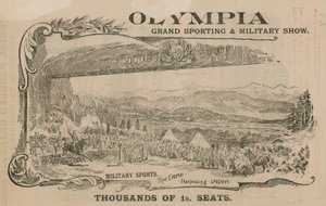 Werbung für eine Große Sport- und Militärshow in Olympia, London von English School