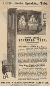 Werbung für das Gutta-Percha-Sprechrohr von English School