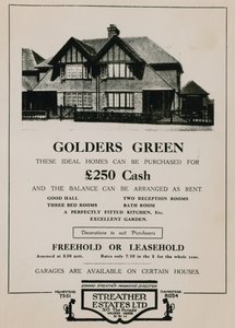 Werbung für den Kauf eines Hauses in Golders Green von English School