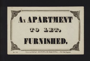 Anzeige: Ein Apartment unmöbliert zu vermieten von English School