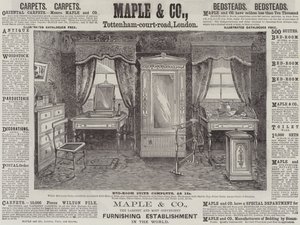 Werbung, Maple und Company (Gravur)