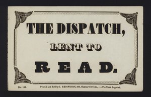 Anzeige: Die Despatch zum Lesen verliehen von English School