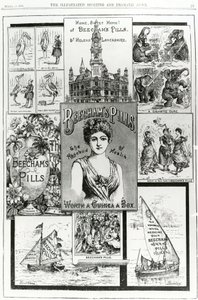 Werbung für Beechams Pills, die Rosenknospe der Gesundheit, 1890 von English School