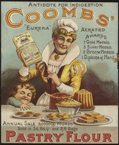 Werbung für Coombs Gebäckmehl von English School