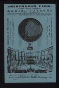Werbung für gefesselte Ballonaufstiege aus dem Ashburnham Park, King