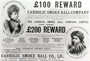 Werbung für die Carbolic Smoke Ball Company, 1893 von English School