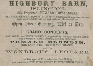 Werbung für die Highbury Barn Tavern von English School