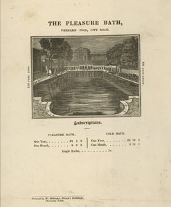 Werbung für die Pleasure Baths von English School