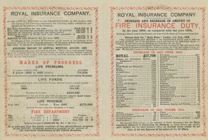 Anzeige für die Royal Insurance Company von English School