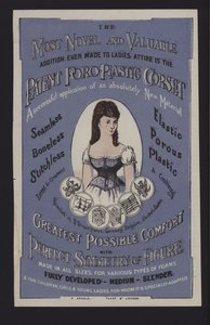 Werbung für das patentierte Poro-Plastic-Korsett