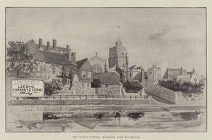 Anzeige, die Typhus-Epidemie, Maidstone von der Medway von English School