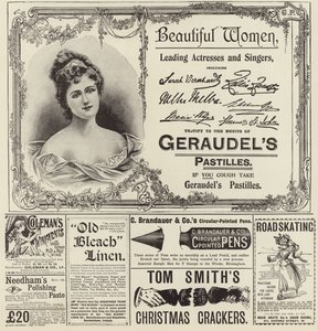 Werbeseite aus The Graphic Christmas Number 1896 von English School