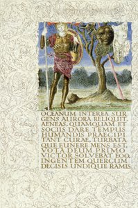 Aeneas steht neben den Beutestücken von König Mezentius, 1874-ca. 1919 von English School
