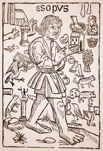 Äsop, Frontispiz zu Äsops Fabeln von William Caxton