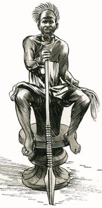 Afrikaner mit Speer von English School