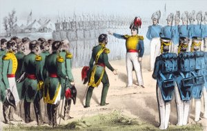Nach der Schlacht von Monterrey, der mexikanische General Pedro de Ampudia übergibt die Stadt an den amerikanischen General Zachary Taylor während des Mexikanisch-Amerikanischen Krieges von 1846-48