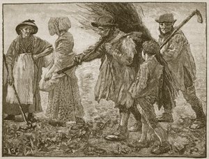 Landarbeiter zur Zeit des ersten Reformparlaments, Illustration aus Cassells Illustrierter Geschichte Englands