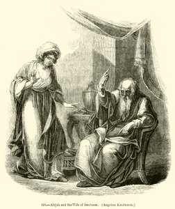 Ahija und die Frau von Jerobeam, Angelica Kaufmann (Stich) von English School