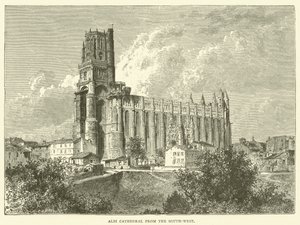 Kathedrale von Albi von Südwesten