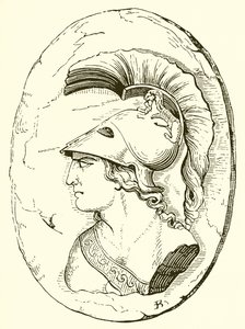 Alkibiades, von einer antiken Skulptur (Gravur) von English School