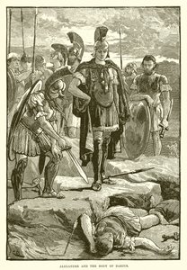 Alexander und der Leichnam des Darius von English School