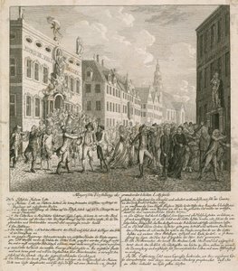 Allegorische Darstellung der großen Lotterie-Illusion von English School