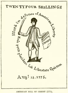 Amerikanischer Kreditbrief (1775) von English School