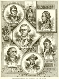 Amerikanische Generäle der Revolution und des Krieges von 1812 von English School