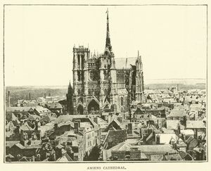 Kathedrale von Amiens (Gravur) von English School