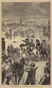 Amsterdam überflutet auf Befehl des Prinzen von Oranien