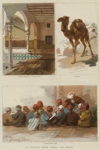 Eine Künstlerreise unter den Arabern (Farbgravur) von English School