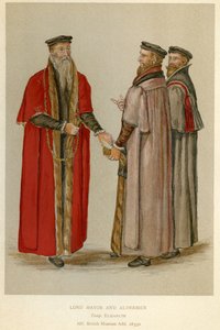 Ein elisabethanischer Lord Mayor und Aldermen, Illustration aus 