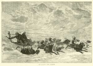 Ein Eskimo-Hundeschlitten von English School
