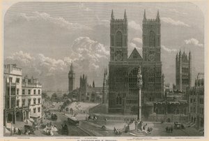 Eine architektonische Gruppe in Westminster von English School