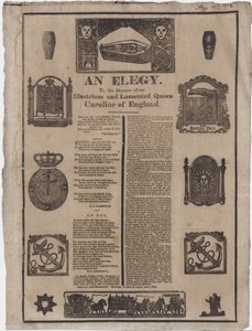 Eine Elegie zum Gedenken an Königin Caroline von England von English School