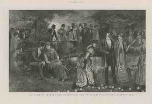 Ein Abendfest in den Gärten der Royal Botanic Society von English School