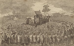 Eine genaue Ansicht der Hinrichtung von Lord Ferrers von English School