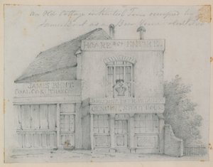 Ein altes Cottage in Kentish Town von English School