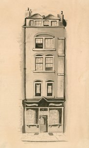 Eine Original-Aquarellzeichnung von 18 Strand, Westminster, London, Geburtsort von Charles Matthews, Komiker von English School