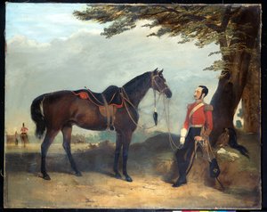 Ein unbekannter Offizier des 3. Regiments der Dragonerwache, ca. 1850 von English School